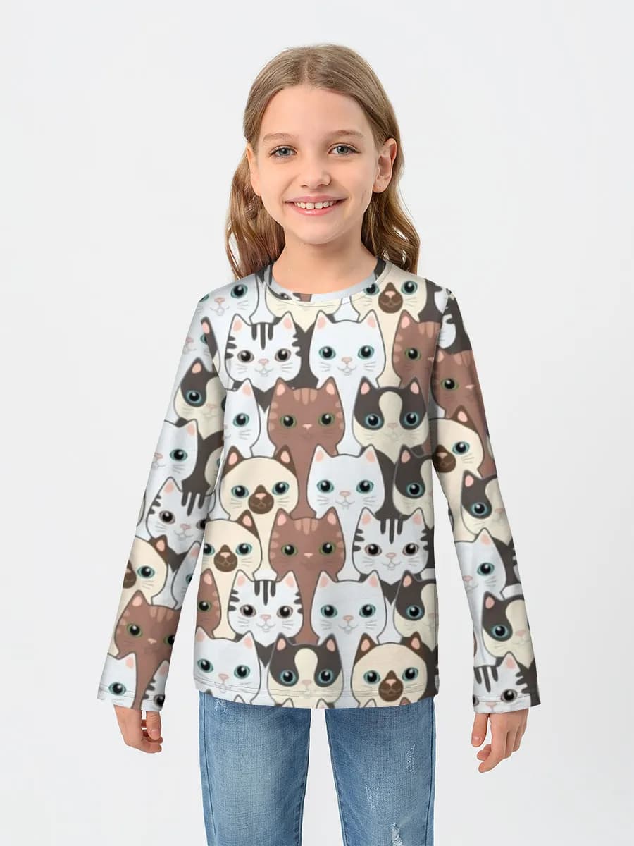 Children's cotton long sleeve shirt