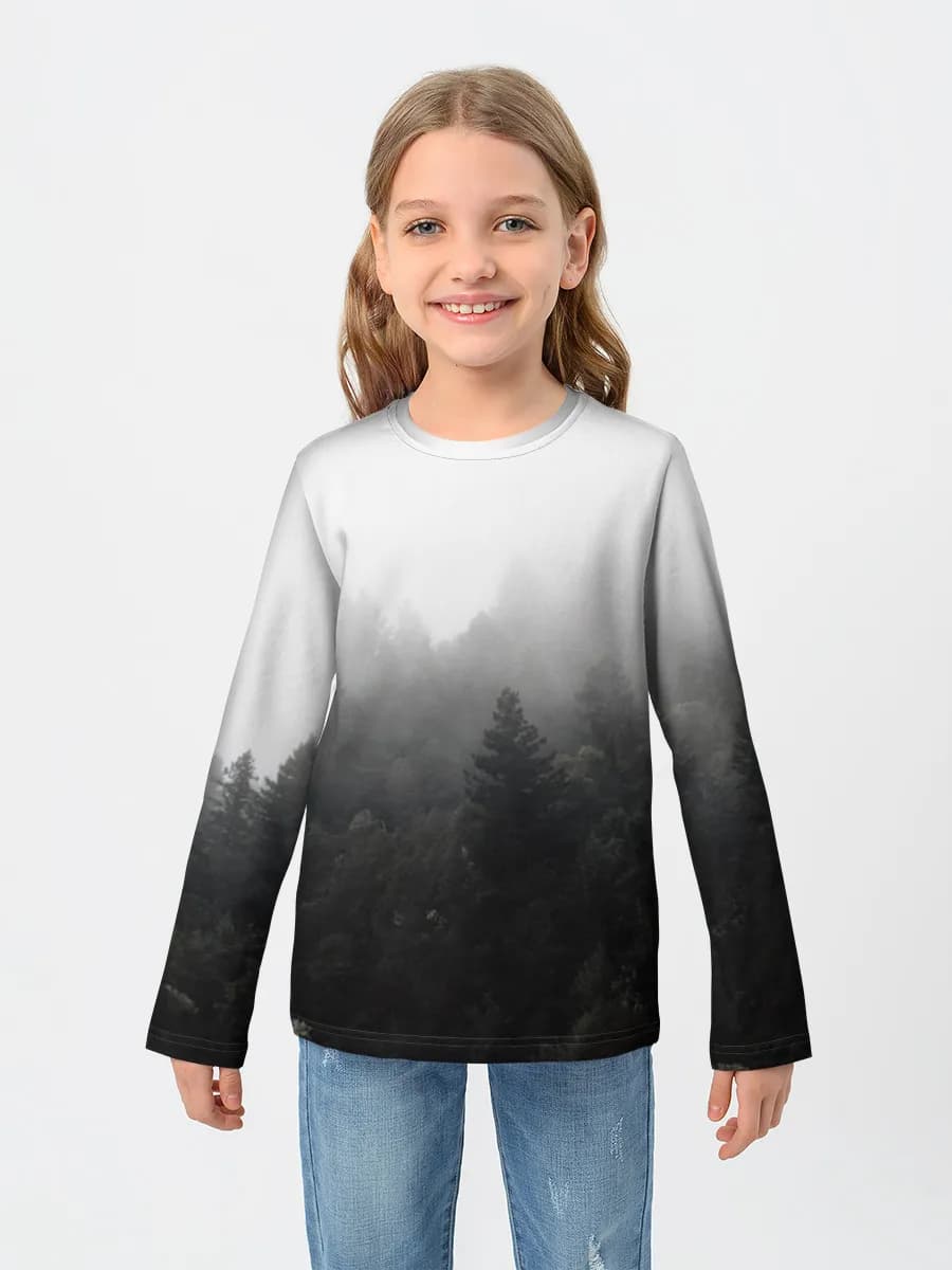 Children's cotton long sleeve shirt