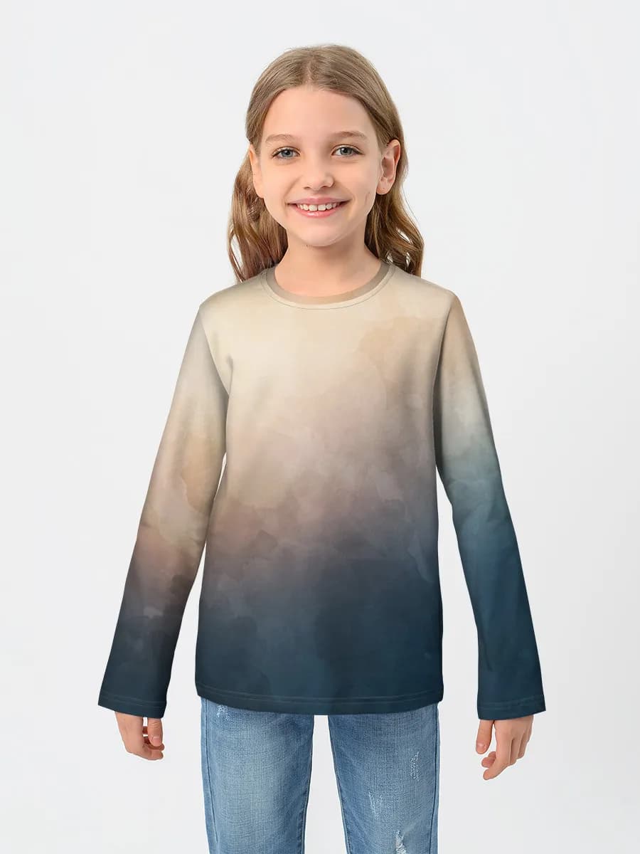 Children's cotton long sleeve shirt