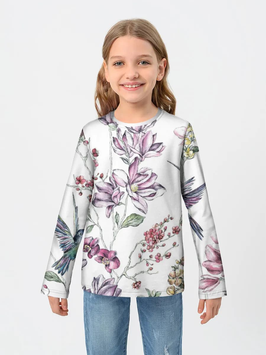 Children's cotton long sleeve shirt