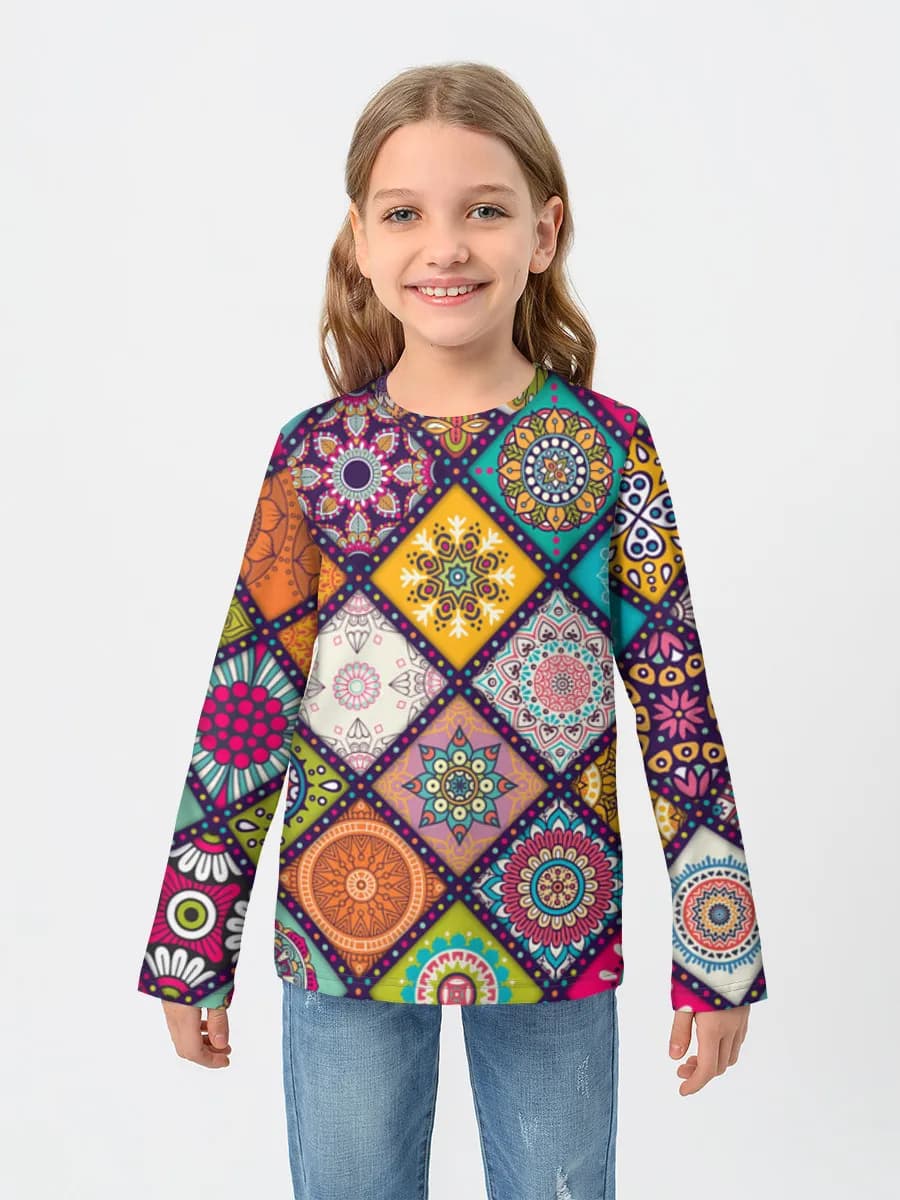 Children's cotton long sleeve shirt