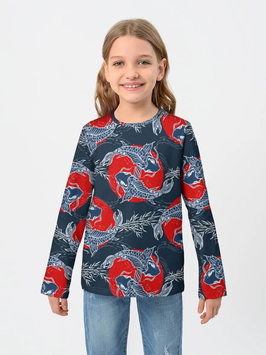 Children's cotton long sleeve shirt