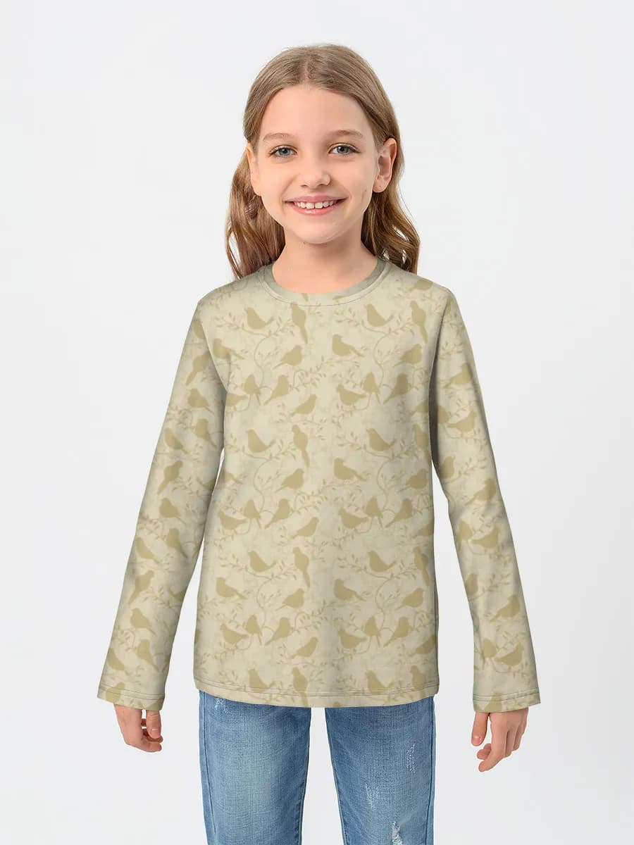 Children's cotton long sleeve shirt