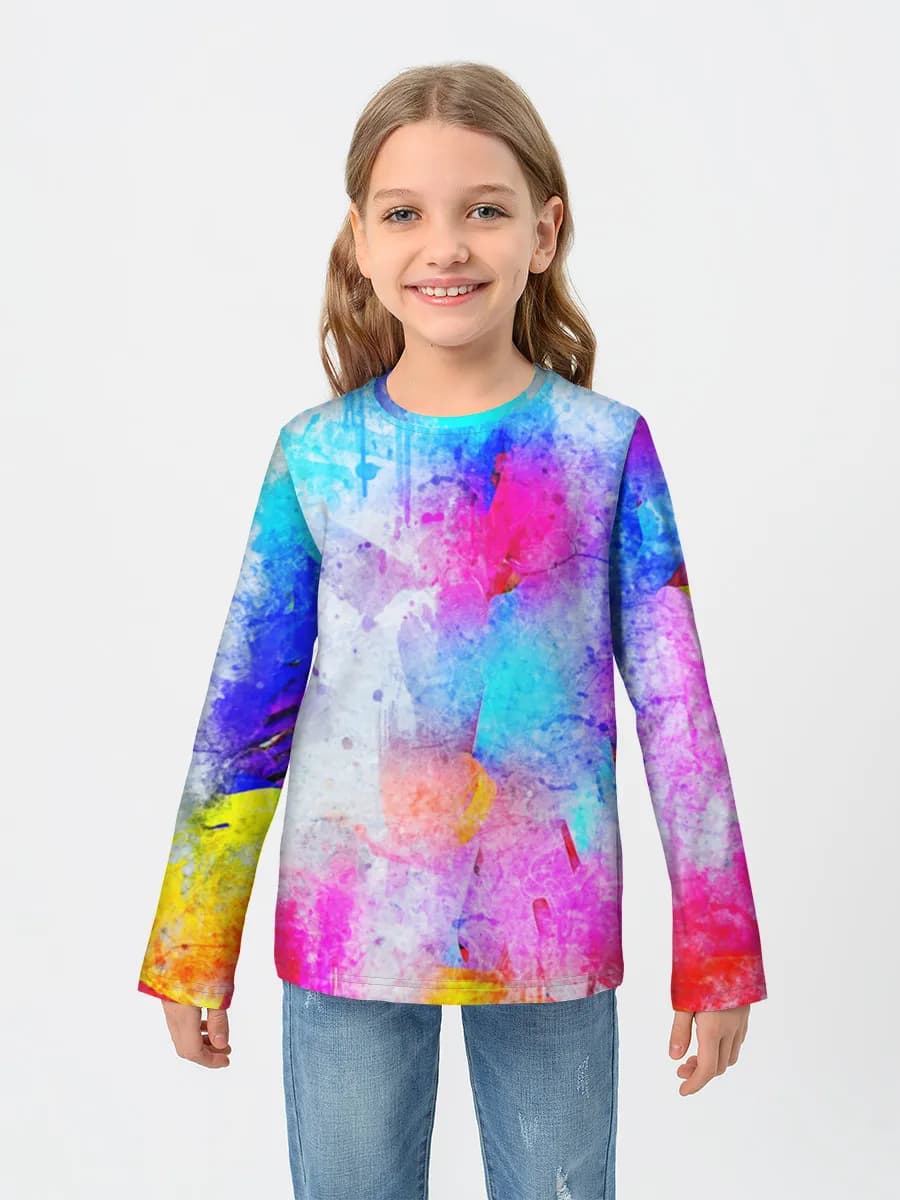 Children's cotton long sleeve shirt