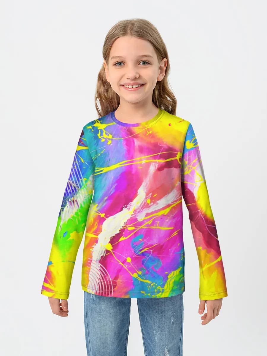 Children's cotton long sleeve shirt