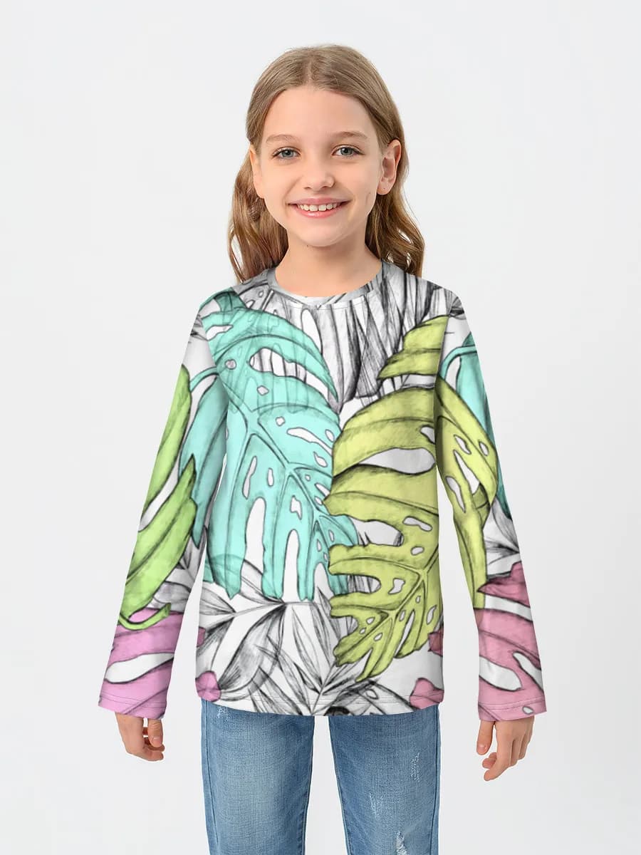 Children's cotton long sleeve shirt