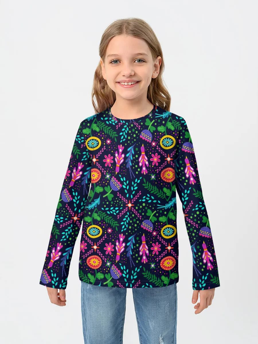 Children's cotton long sleeve shirt