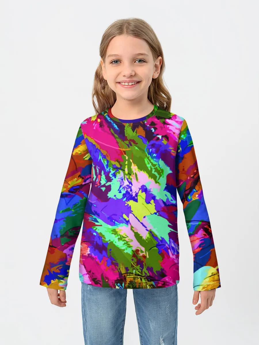 Children's cotton long sleeve shirt