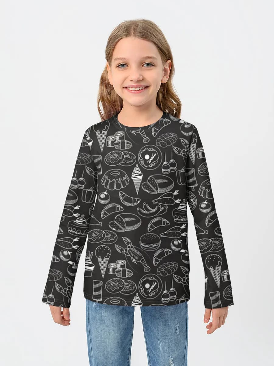 Children's cotton long sleeve shirt