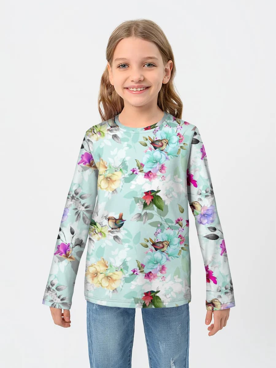 Children's cotton long sleeve shirt