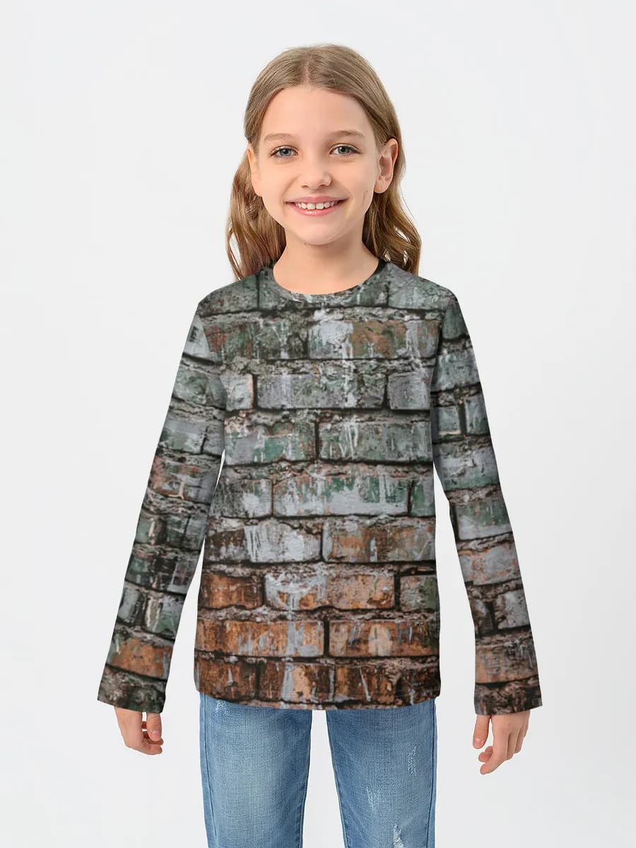 Children's cotton long sleeve shirt