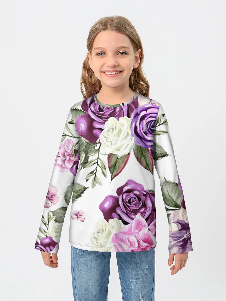 Children's cotton long sleeve shirt