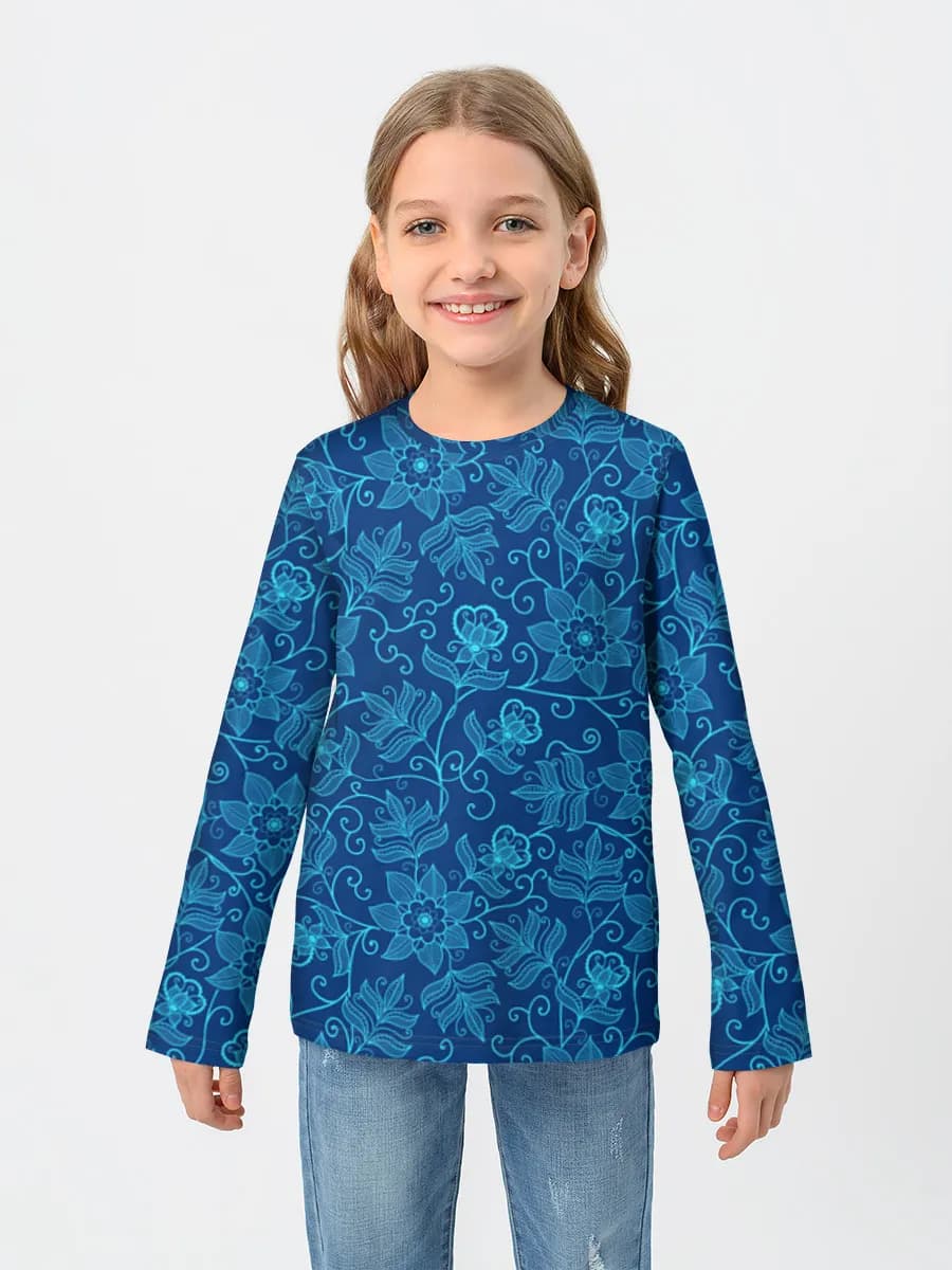 Children's cotton long sleeve shirt