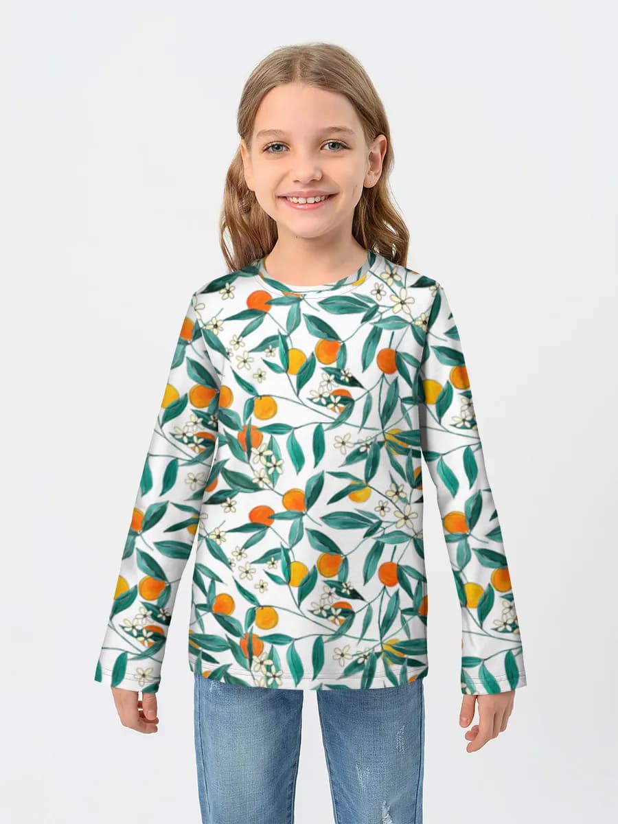 Children's cotton long sleeve shirt