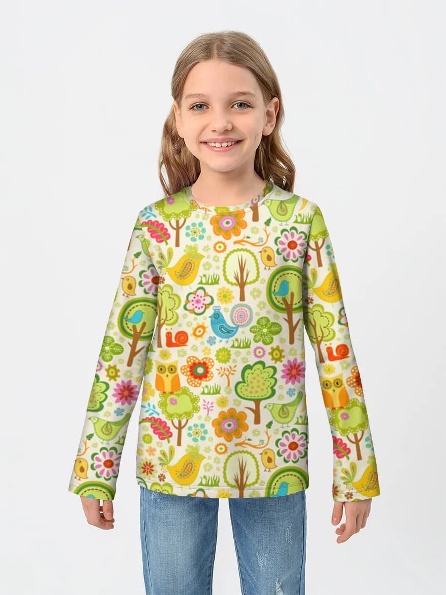 Children's cotton long sleeve shirt