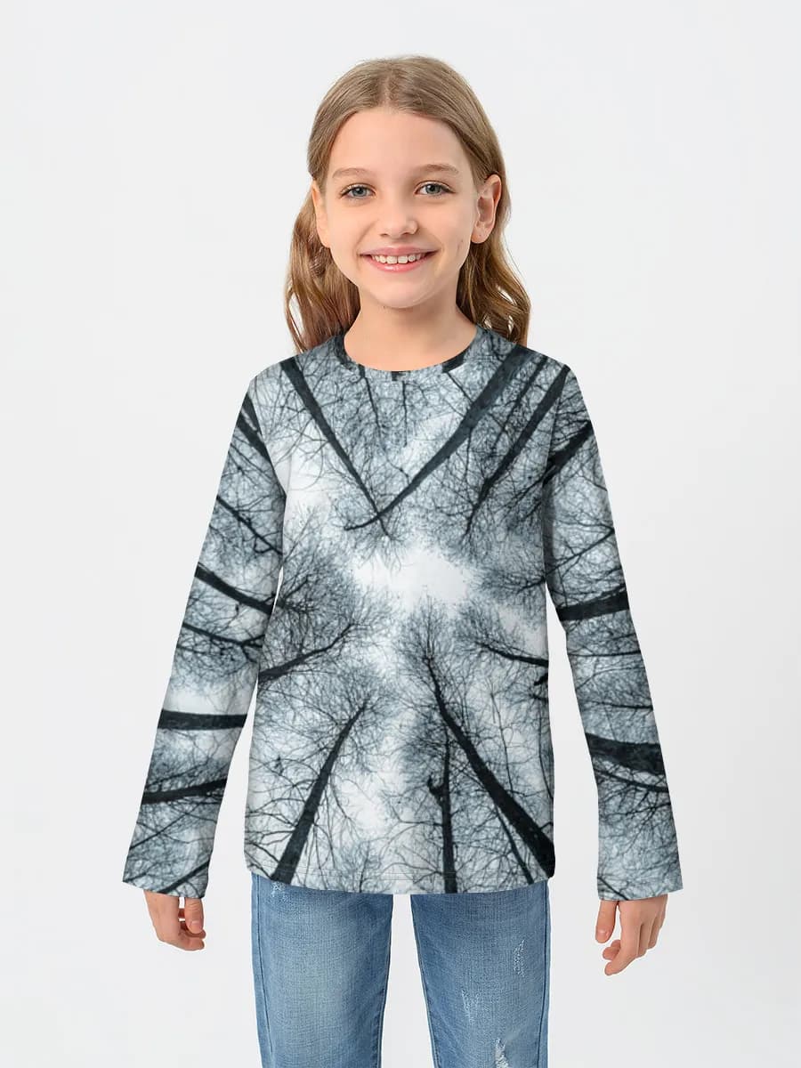 Children's cotton long sleeve shirt