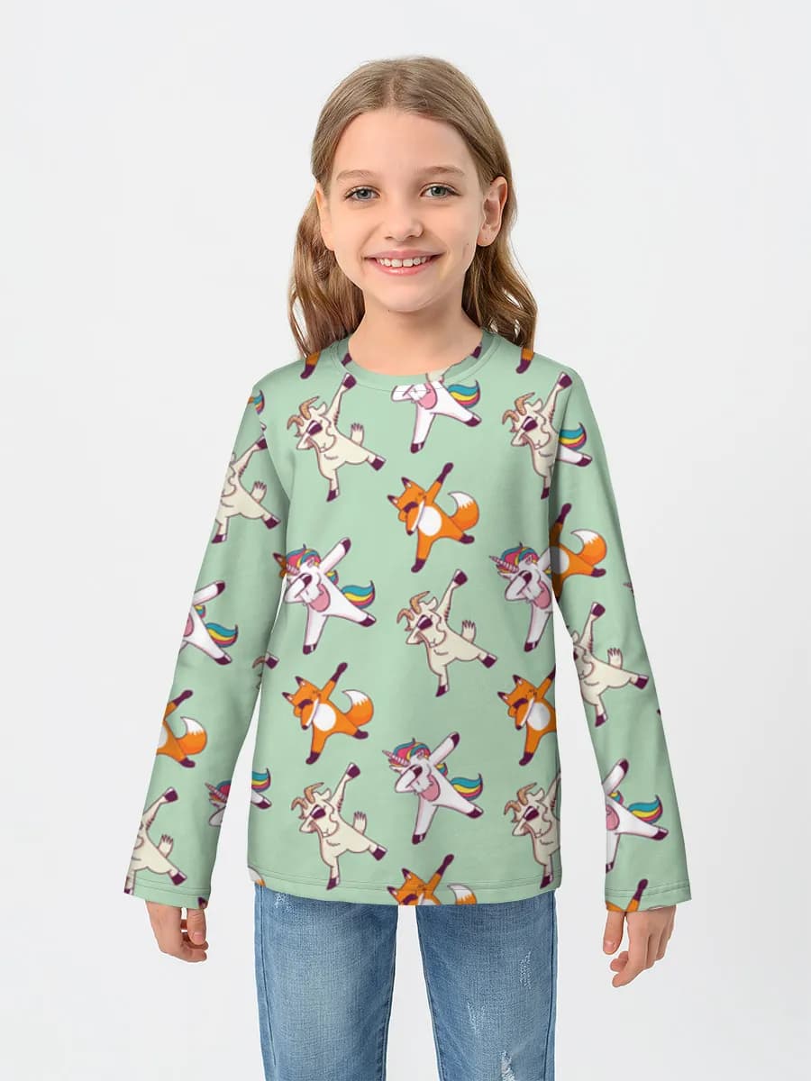 Children's cotton long sleeve shirt