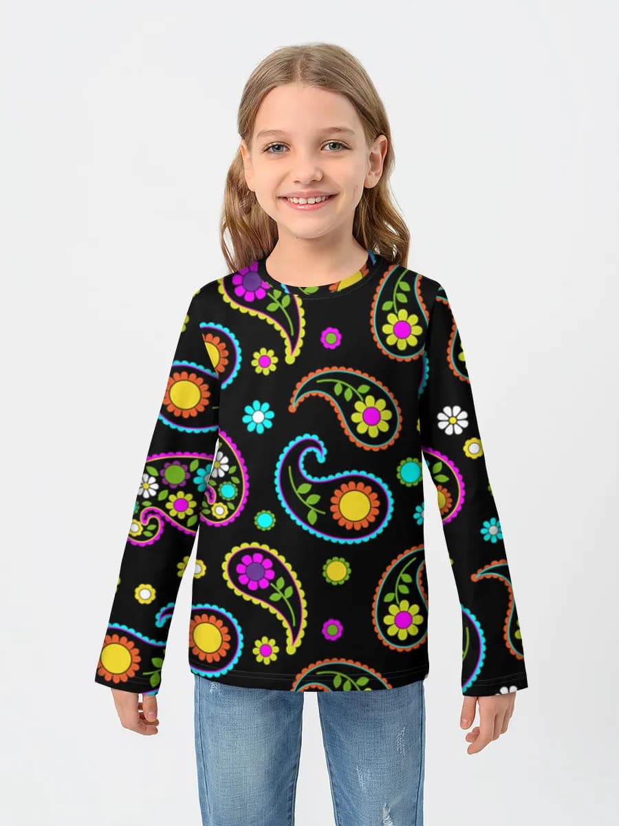 Neon Paisley Flowers
