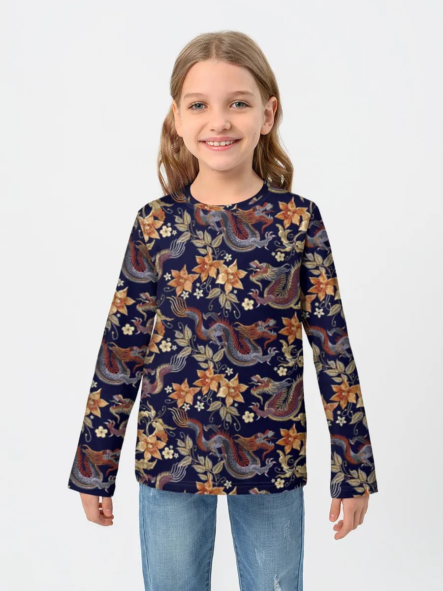 Children's cotton long sleeve shirt
