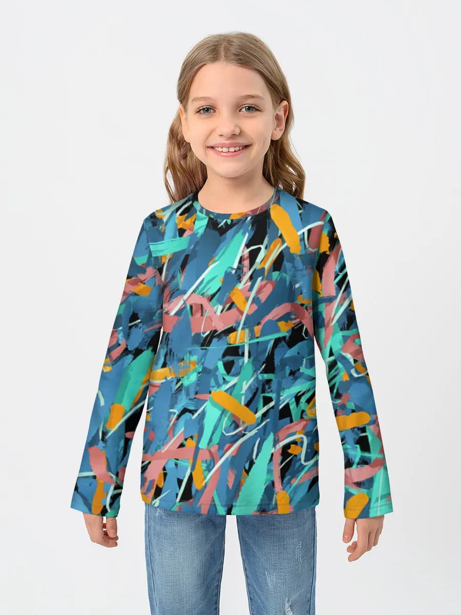 Children's cotton long sleeve shirt