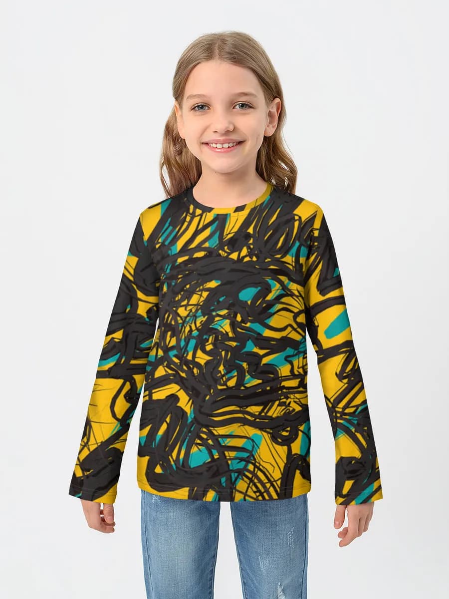 Children's cotton long sleeve shirt