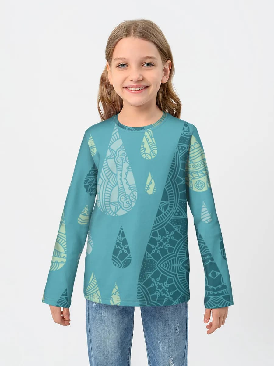 Children's cotton long sleeve shirt