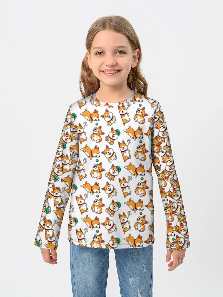 Children's cotton long sleeve shirt