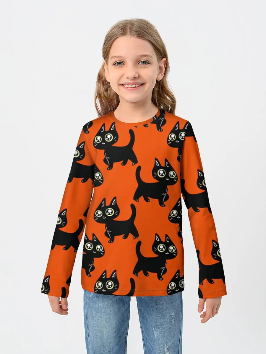 Children's cotton long sleeve shirt