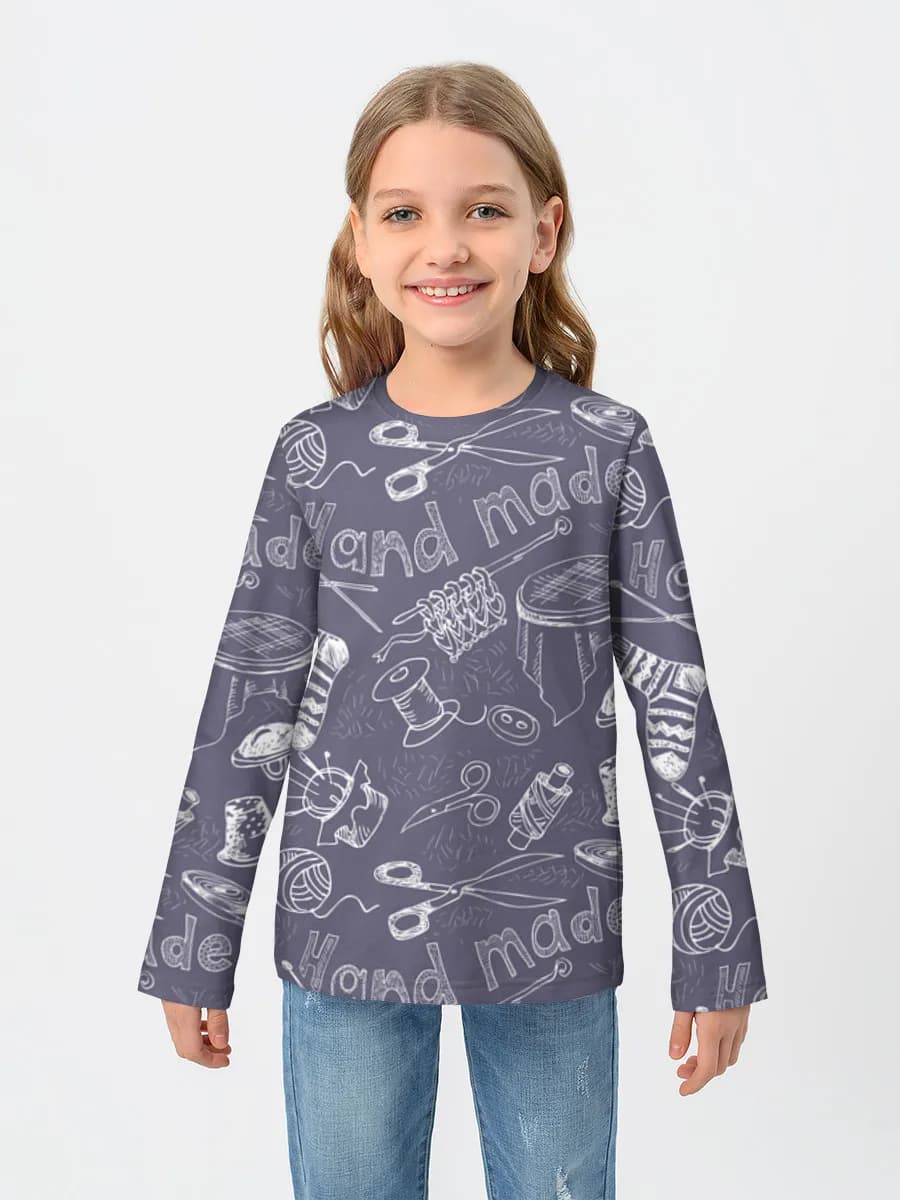 Children's cotton long sleeve shirt