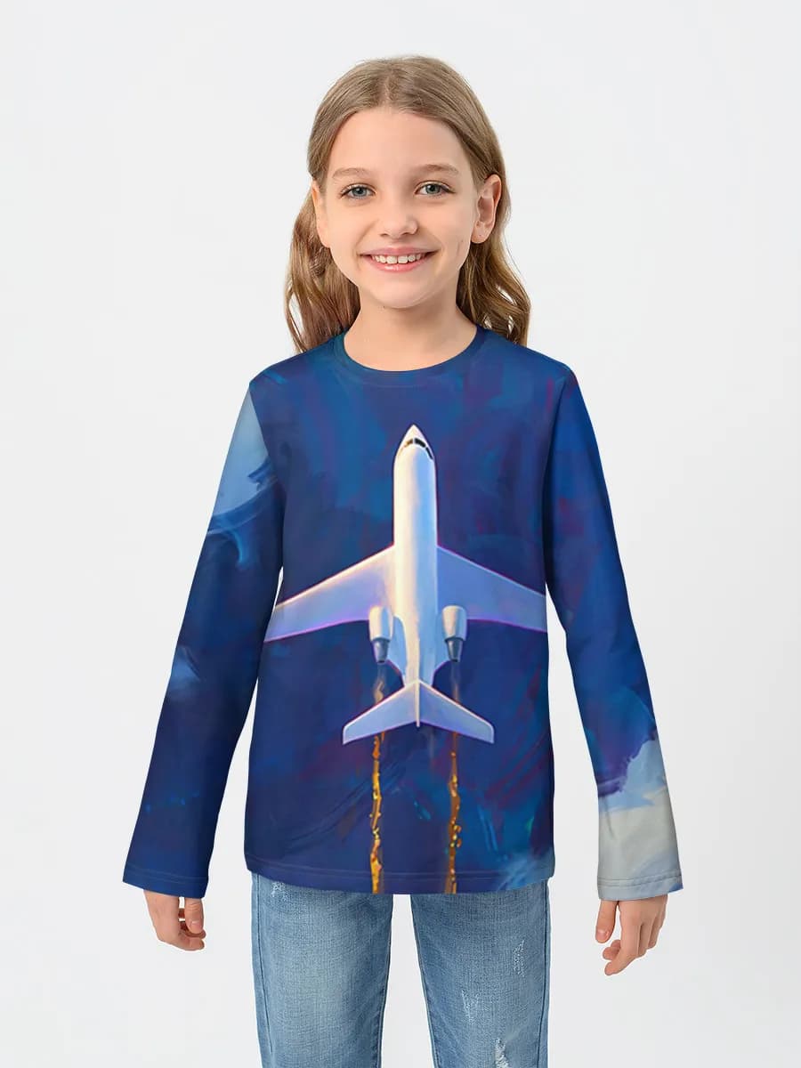 Children's cotton long sleeve shirt