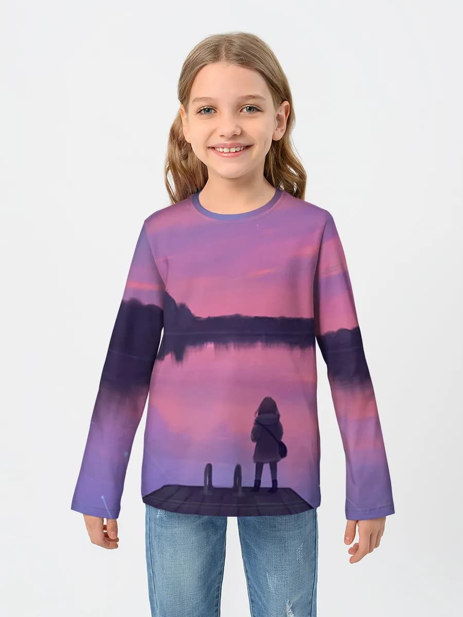 Children's cotton long sleeve shirt