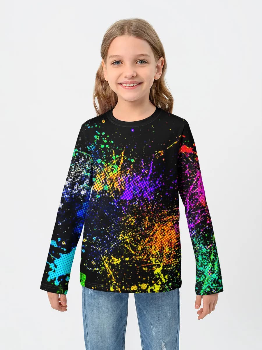 Children's cotton long sleeve shirt