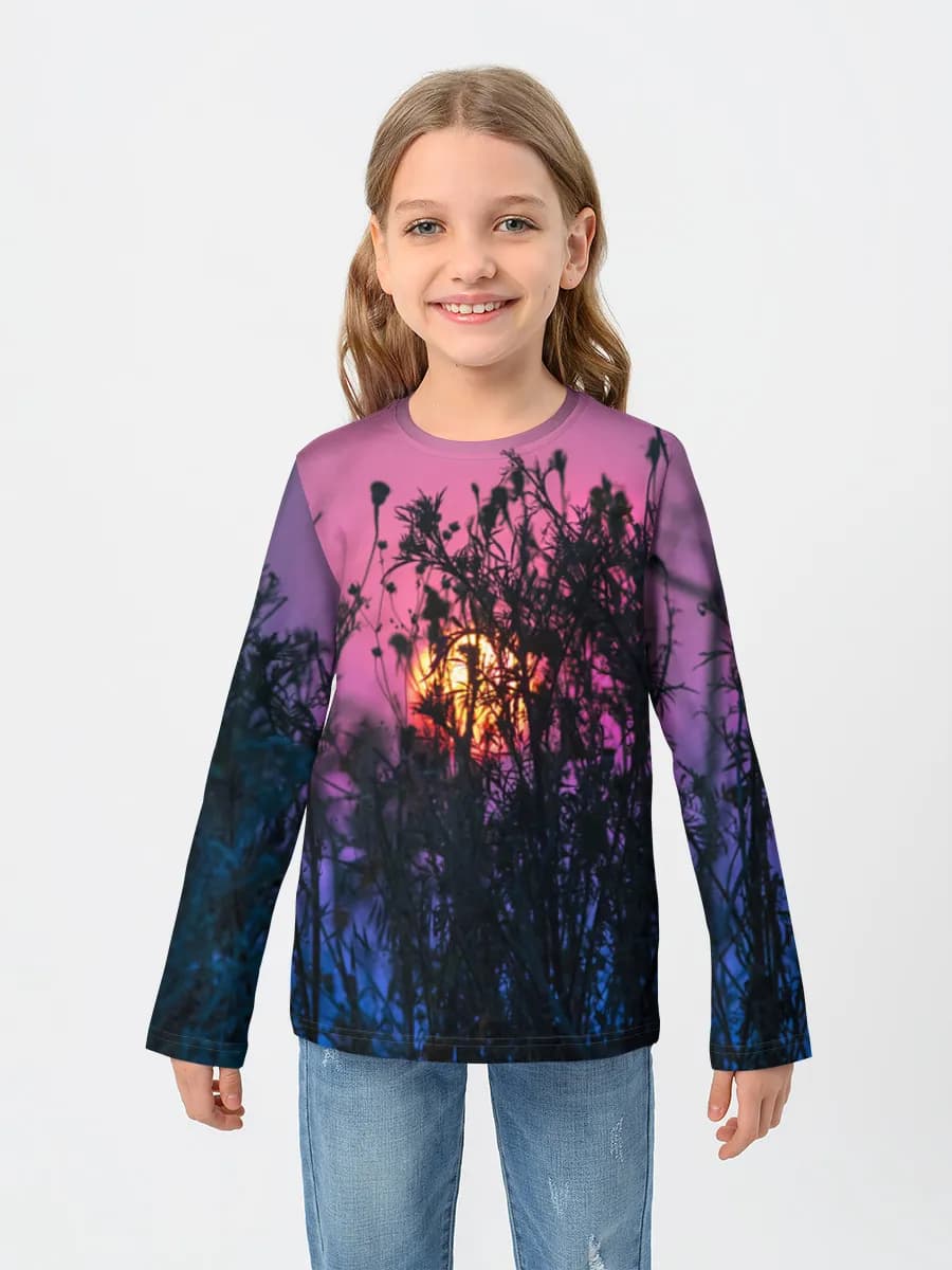 Children's cotton long sleeve shirt