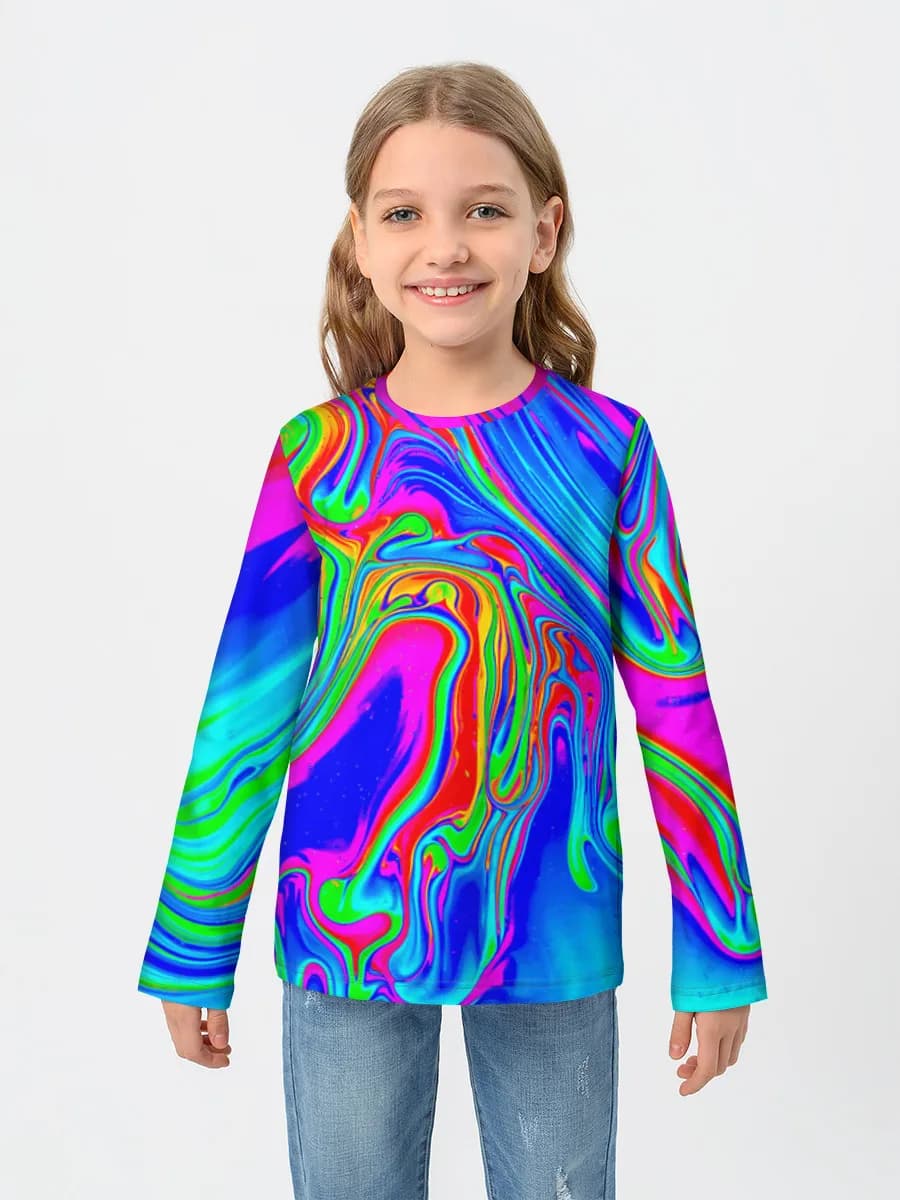 Children's cotton long sleeve shirt