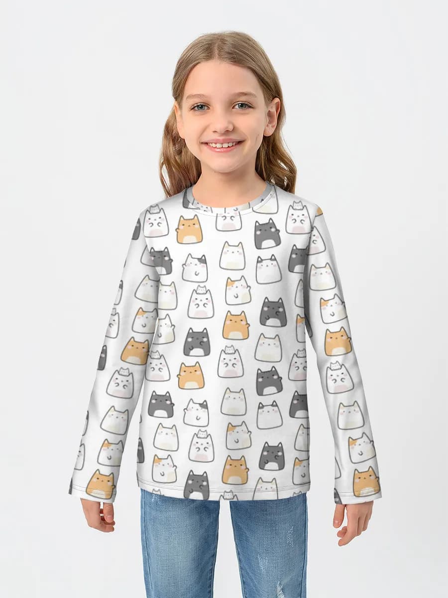 Children's cotton long sleeve shirt