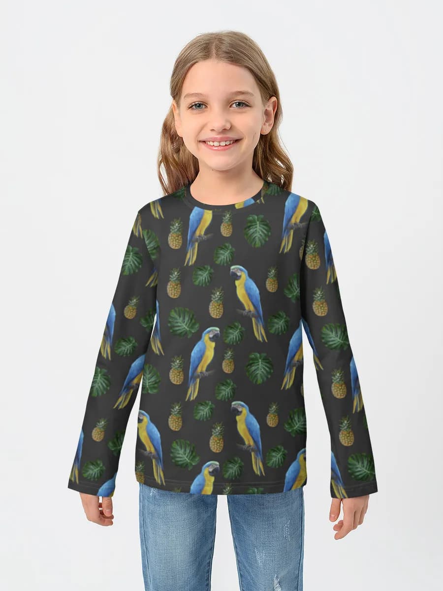 Children's cotton long sleeve shirt