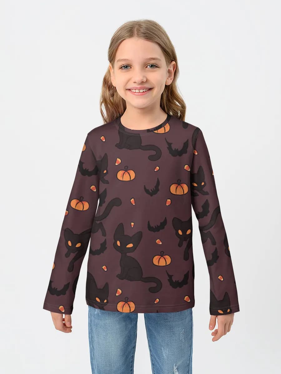 Children's cotton long sleeve shirt