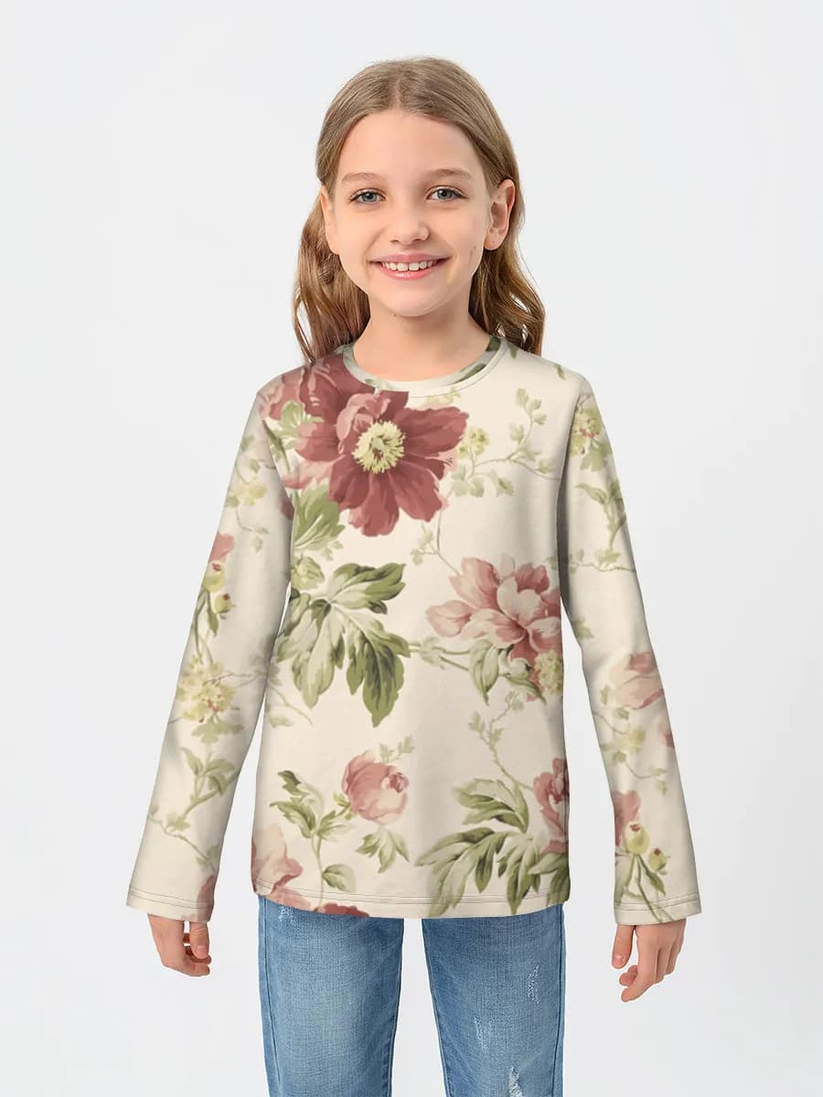 Children's cotton long sleeve shirt