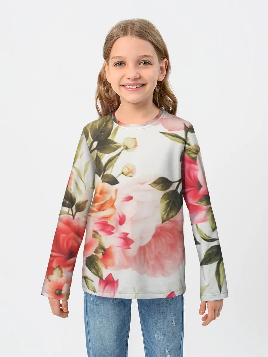 Children's cotton long sleeve shirt