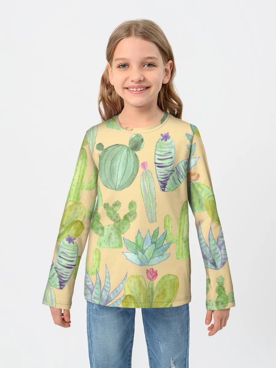 Children's cotton long sleeve shirt