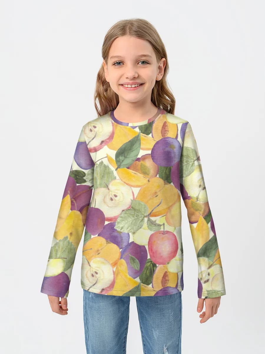 Children's cotton long sleeve shirt