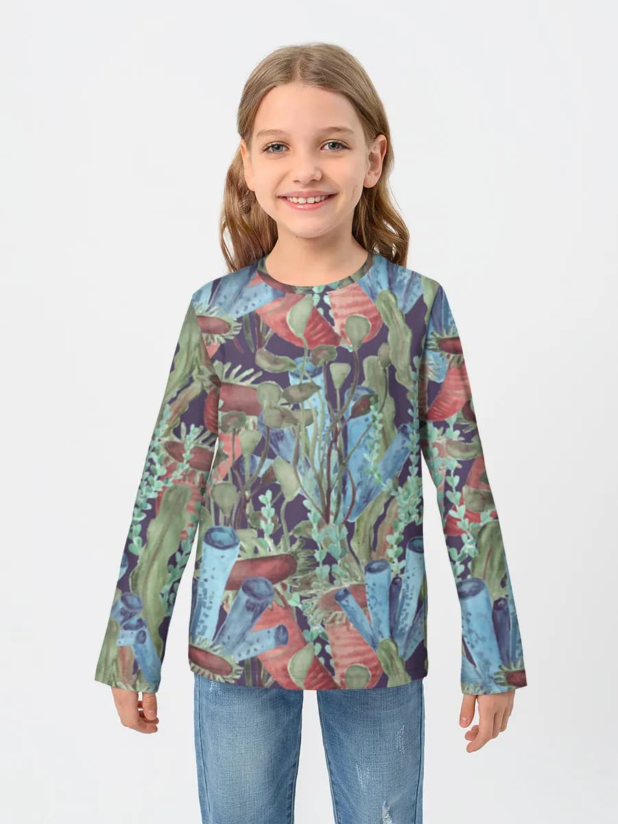 Children's cotton long sleeve shirt
