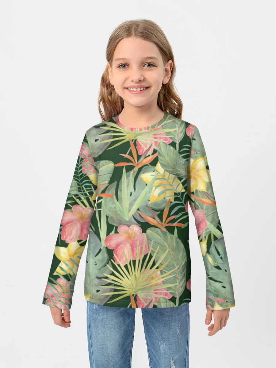 Children's cotton long sleeve shirt