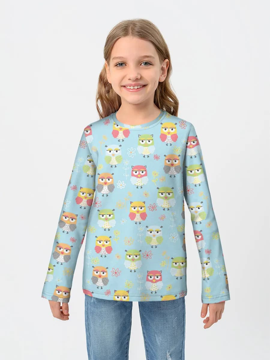 Children's cotton long sleeve shirt