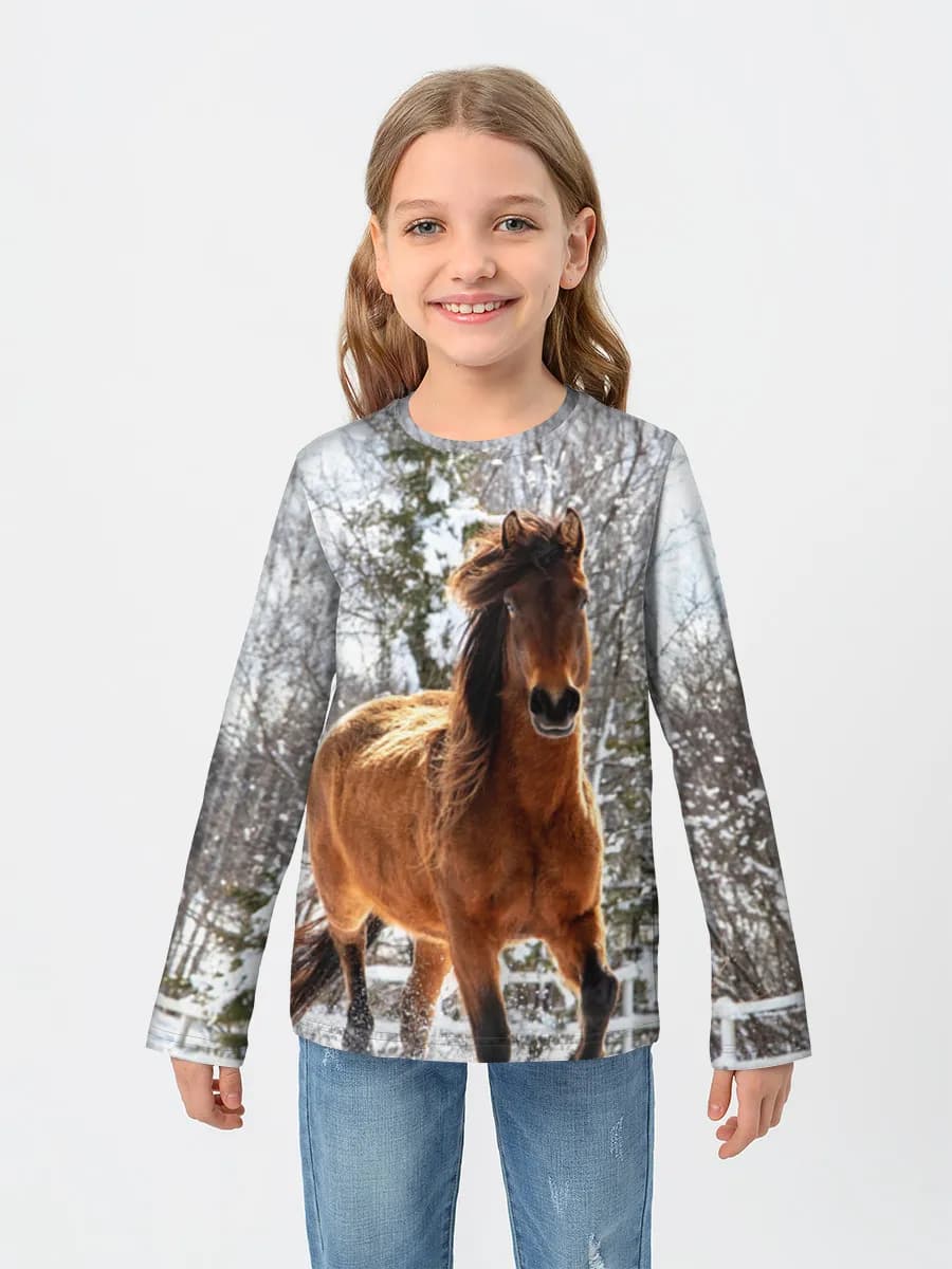 Galloping Horse In Snow