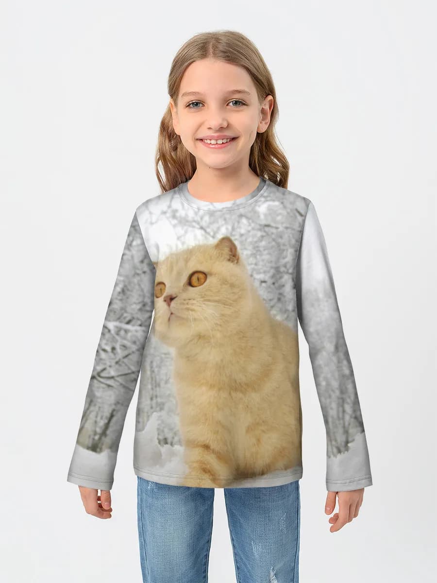 Children's cotton long sleeve shirt