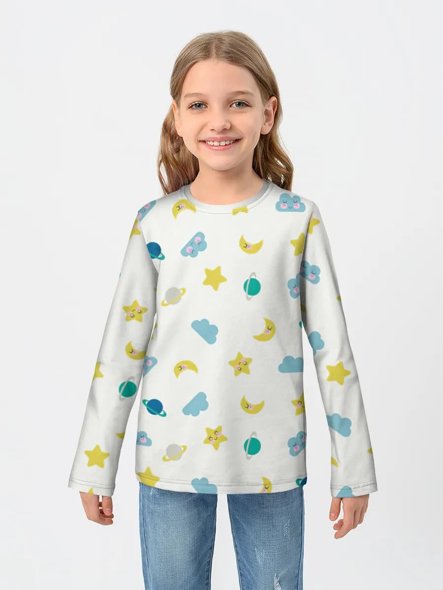 Children's cotton long sleeve shirt
