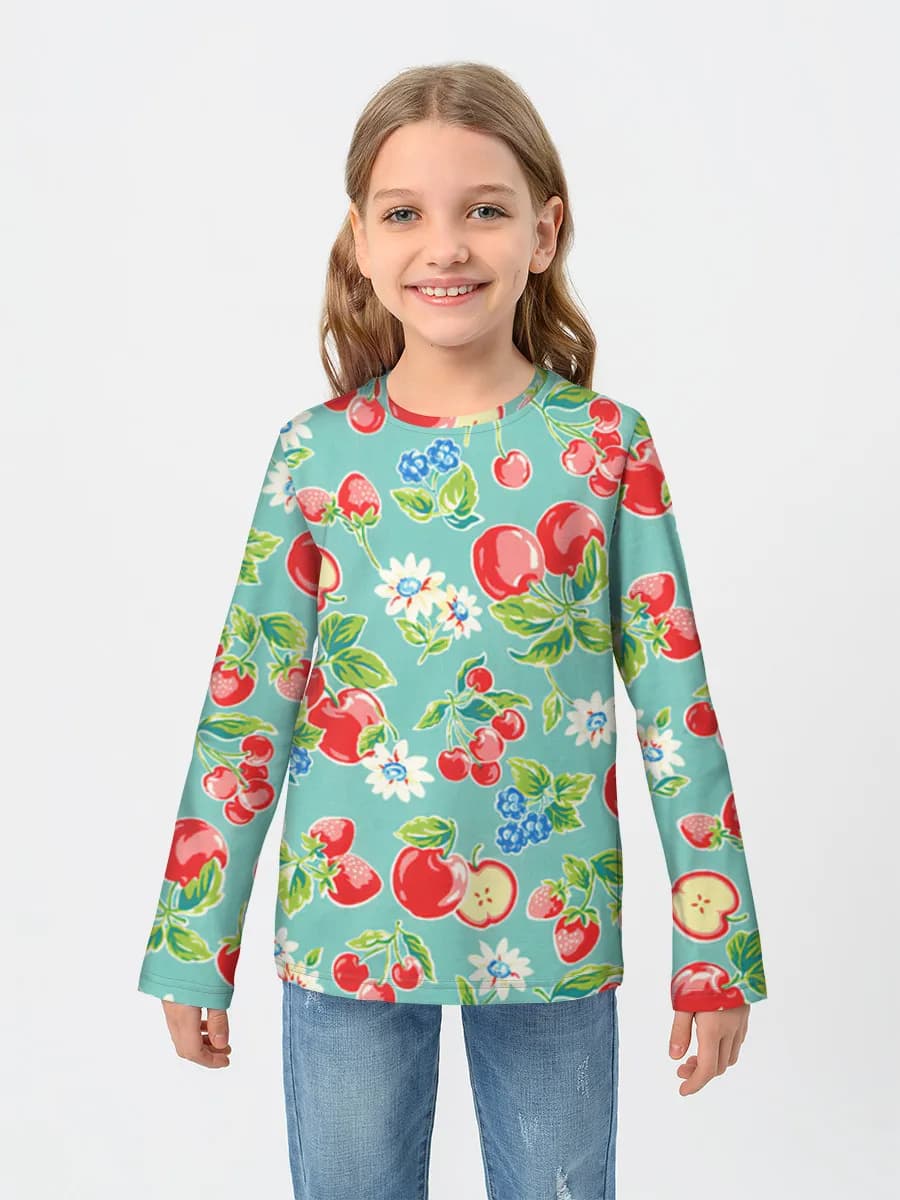 Children's cotton long sleeve shirt