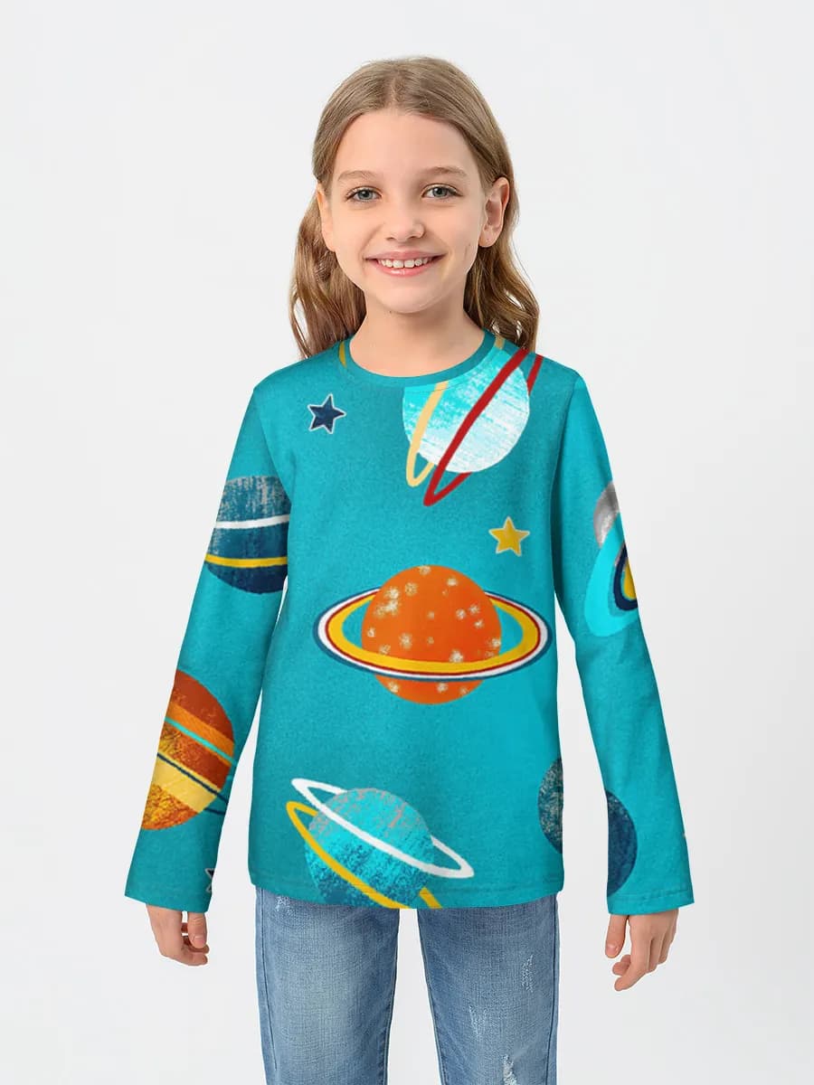 Children's cotton long sleeve shirt