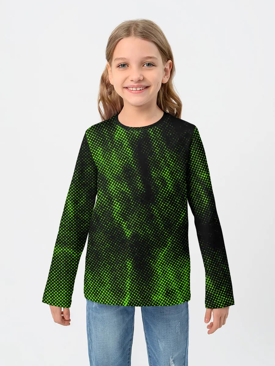 Neon Green Halftone Grunge